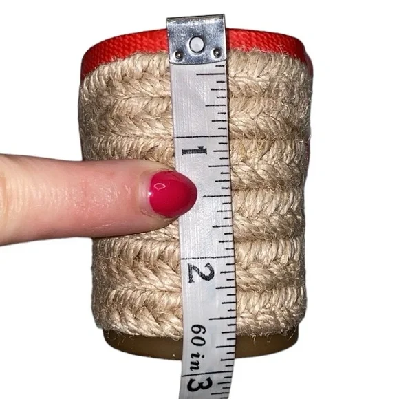 Coach Pink/Red Espadrille Sandals, Size 6 - Picture 16 of 17